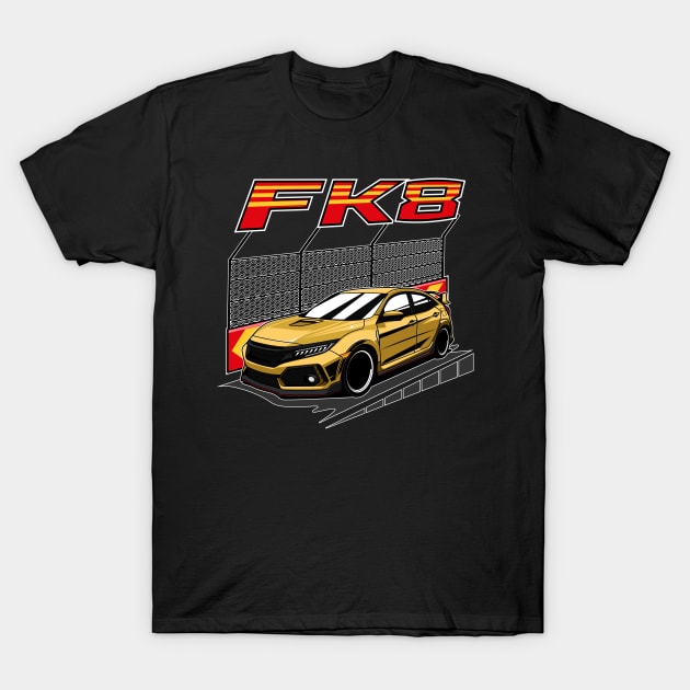 Yellow civic type R FK8 T-Shirt by dipurnomo